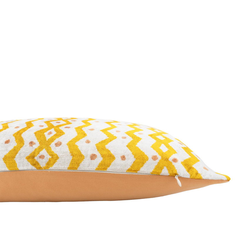 Ikat Pillow Cover, Yellow Casablanca