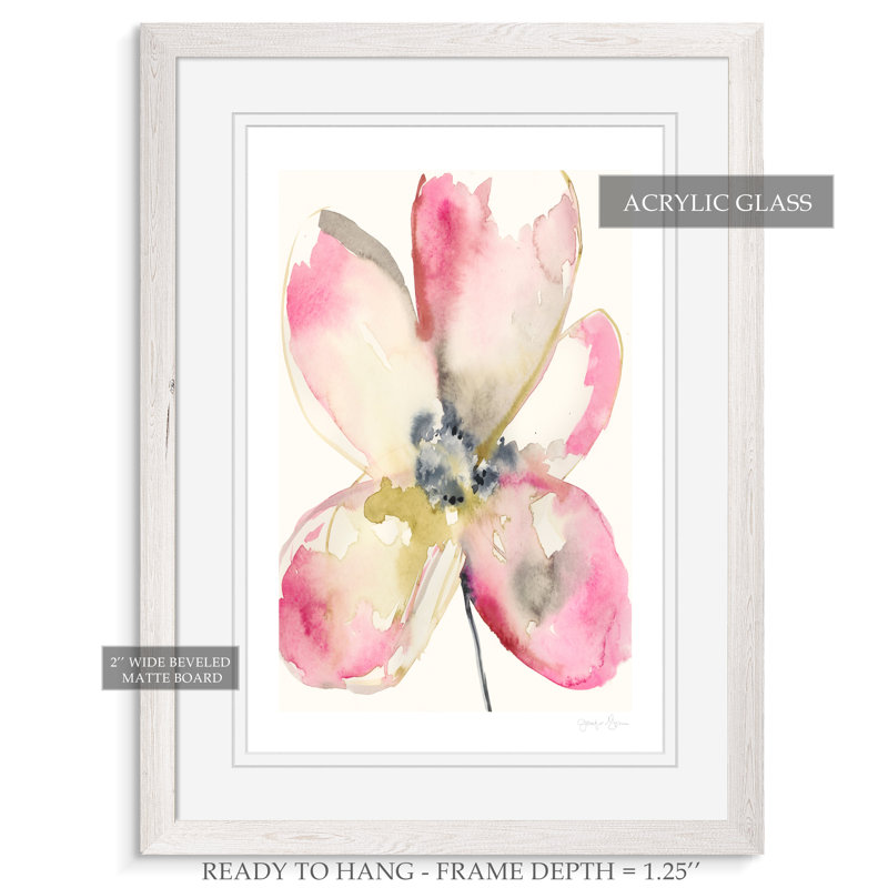« magenta pétales ii » par paul cezanne-cadre photo, reproduction d’art, H 22 po x l 16 po x P 1 po, Encadré blanc imprimé