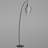 Modern Arc Floor Lamp With Adjustable LED Light Rings - Matte Black Metal Construction For Living Room, Bedroom, Or Office