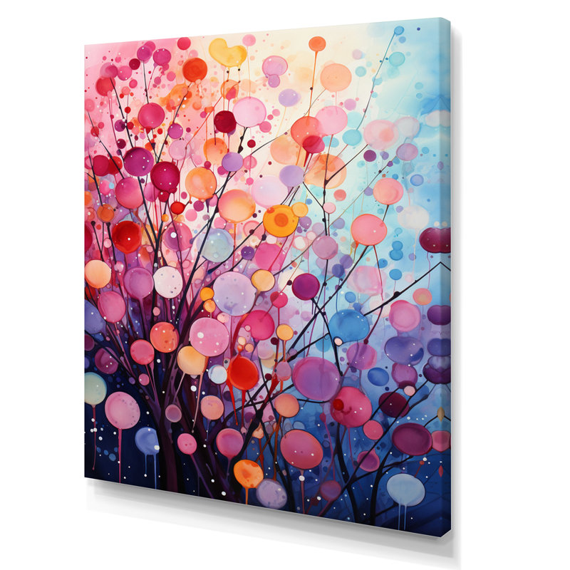 «Lual Pink Futuristic Fusion I», reproduction sur toile, H 32 po x l 16 po x P 1 po, Toile tendue