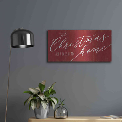 Art mural en métal luxueux «At Christmas» par Kate Sherrill, 24 po x 12 po