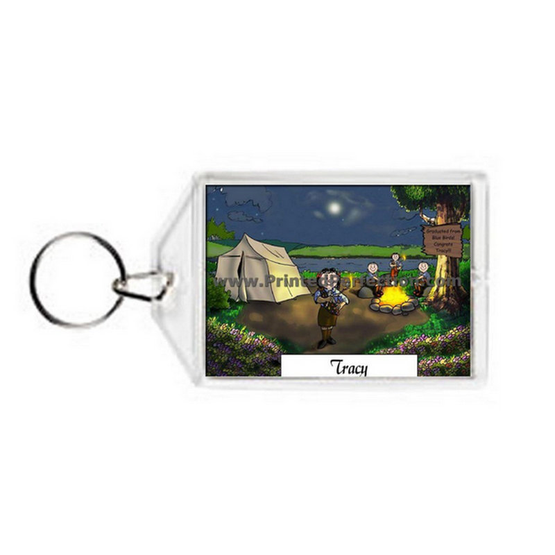 Porte-clés personnalisable en acrylique Brownie