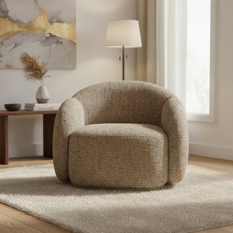Fauteuil d'appoint Modern, Chaise d'appoint moderne en tissu - multicolore br