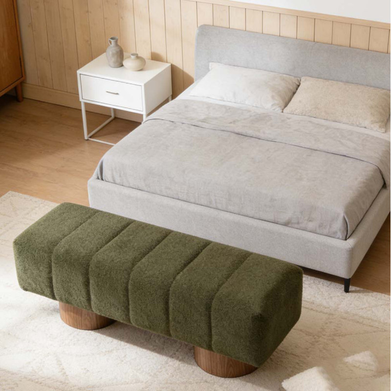 Upholstered Dining Bench for Dining Room, Green