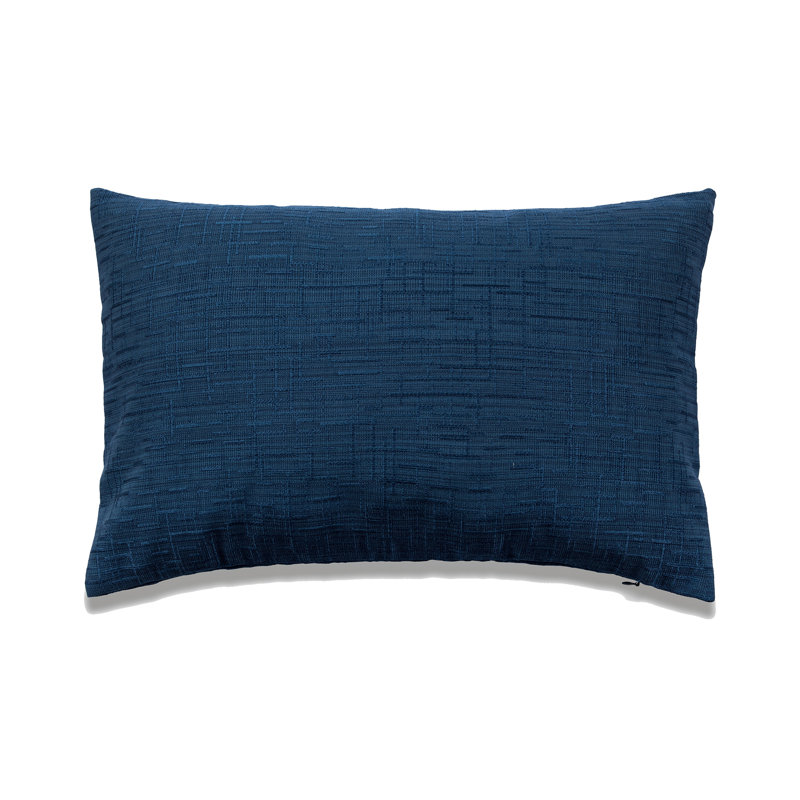 Housse et insert de coussin rectangulaire en mélange de coton, Bleu marine
