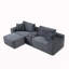 Canapé-lit avec repose-pieds mobile, aucun assemblage requis-451572800