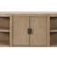 Console courbée à 2 portes avec plateau en marbre