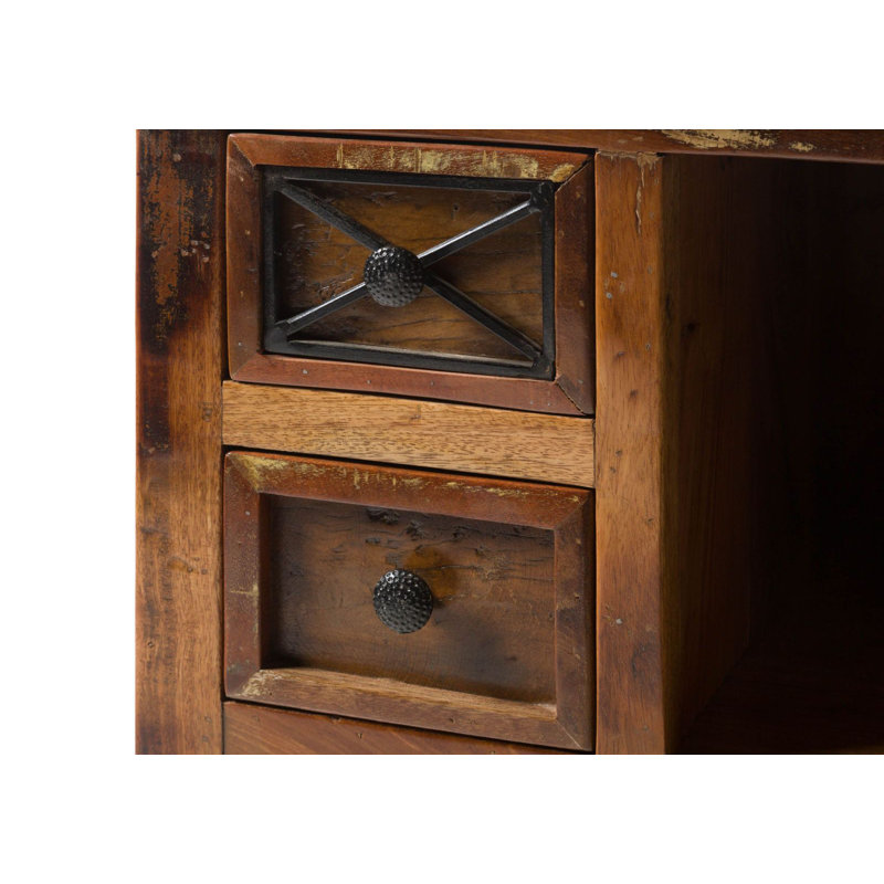 Nature Of Spirit 55 cm W Solid Wood Bedside Table