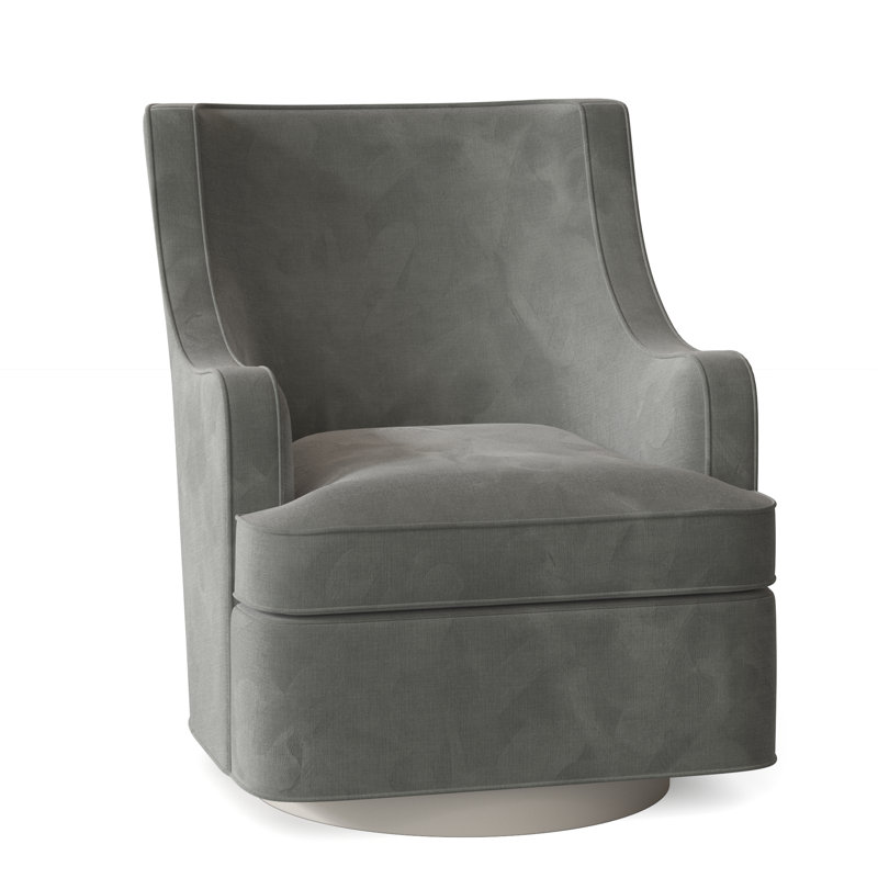 Fauteuil pivotant l 29,5 po Libby Langdon, 9953 Polyester étain