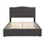 4FT6 Double Storage Bed 135x190cm Upholstered Linen Frame with 4 Drawers and USB Ports for