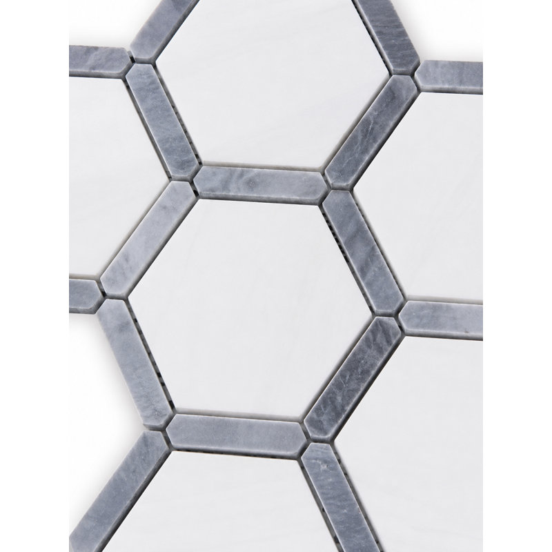 3 po DOLOMITE AVEC MOSAIQUE MARBRE BARDIGLO