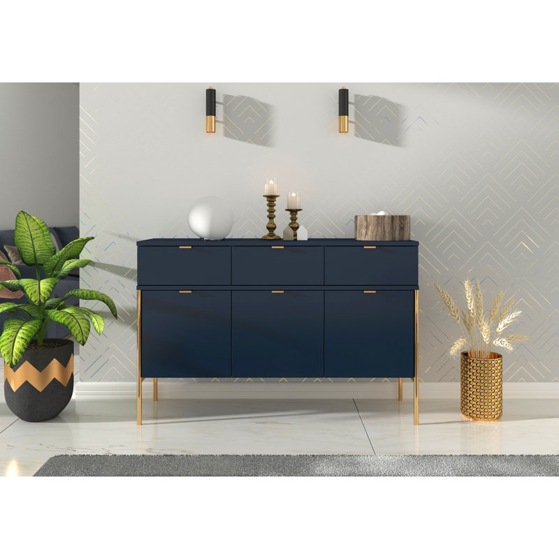 Agosto 120cm Sideboard, Navy Blue