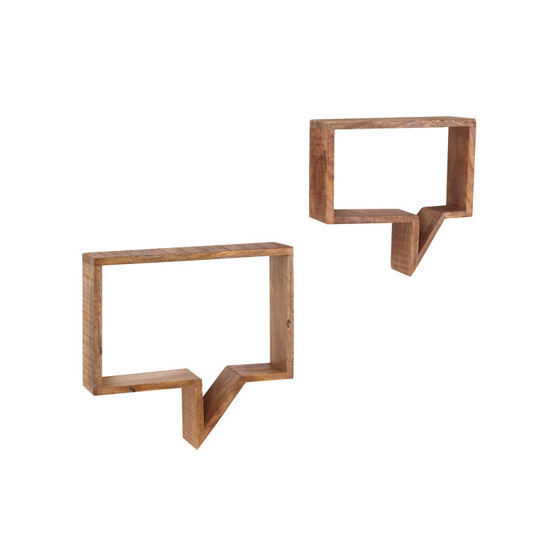 Arubah 2 Piece Mango Solid Wood Accent Shelf