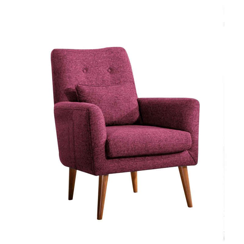 Fauteuil Sumler, 100 % lin rouge