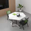 Ensemble de table de conférence pliable trapézoïdale modulaire mobile