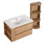 Meuble-lavabo mural 30 po avec lavabo et support de rangement, 2 tiroirs à fermeture en douceur