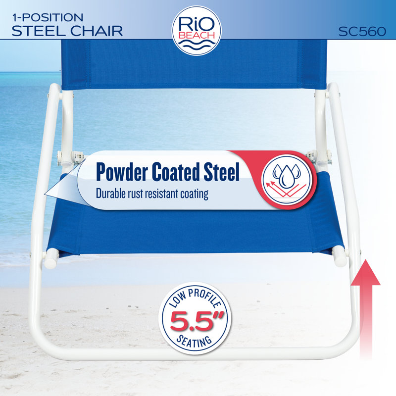 Rio Brands Wave Low Profile Beach Chair, 1, Multi