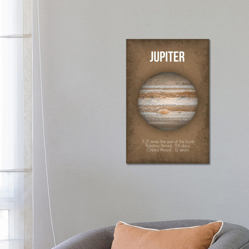 Jupiter - Wrapped Canvas Painting, 66.04 cm H x 45.72 cm W x 1.91 cm D