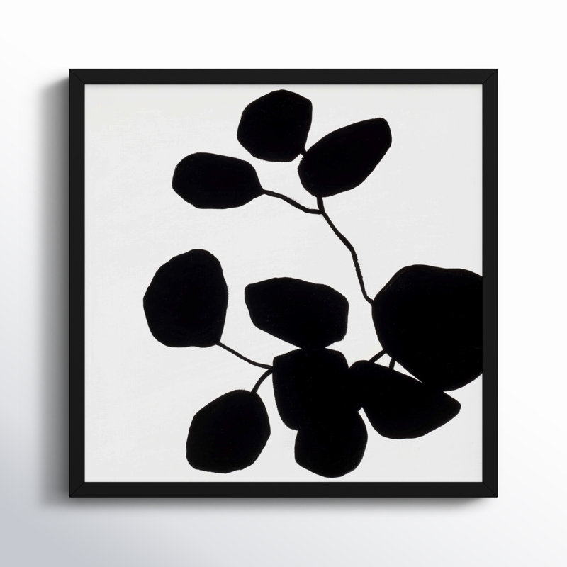 «Modern Botanical 5» par Lee Lessem, reproduction, H 16 po x l 16 po x P 1,25 po, Papier avec cadre noir