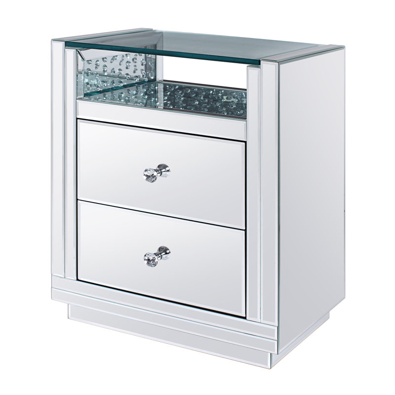 Airabelle 2 - Drawer Mirrored Nightstand