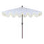 Parasol de terrasse peu encombrant avec frise festonnée, manivelle et inclinaison 9 pi Beverly-807307873-821560282