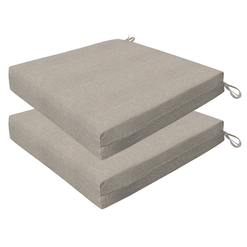 Meridian Outdoor Square Dining Seat Cushion, Heathered Taupe