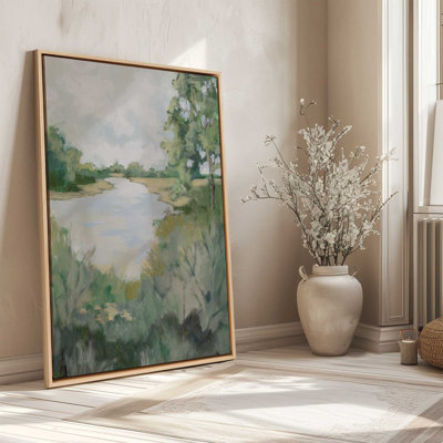Peaceful Riverside View I Canvas Print 