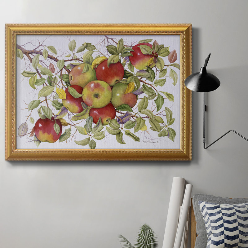 Pommes - peinture sur toile encadrée, H 24 po x l 36 po