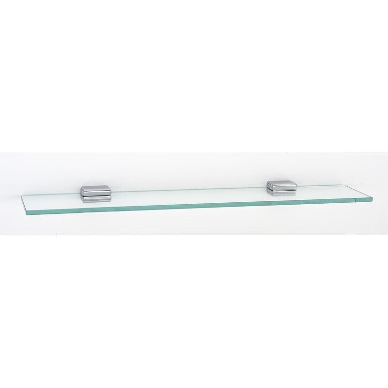 Cube Bracket Shelf, Polished Chrome, 24"