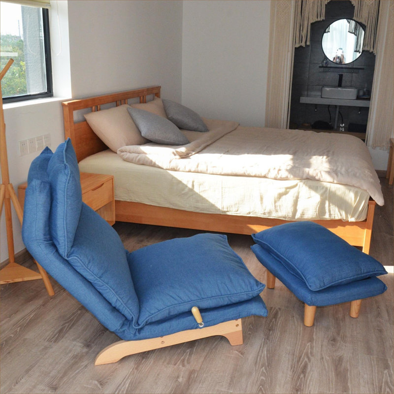 Chaise pliante inclinable en métal bleu riche par Modern Leisure Seating pour balcon et chambre à coucher