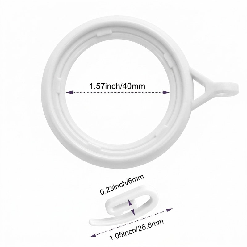 Natural Plastic / Acrylic Curtain Rings