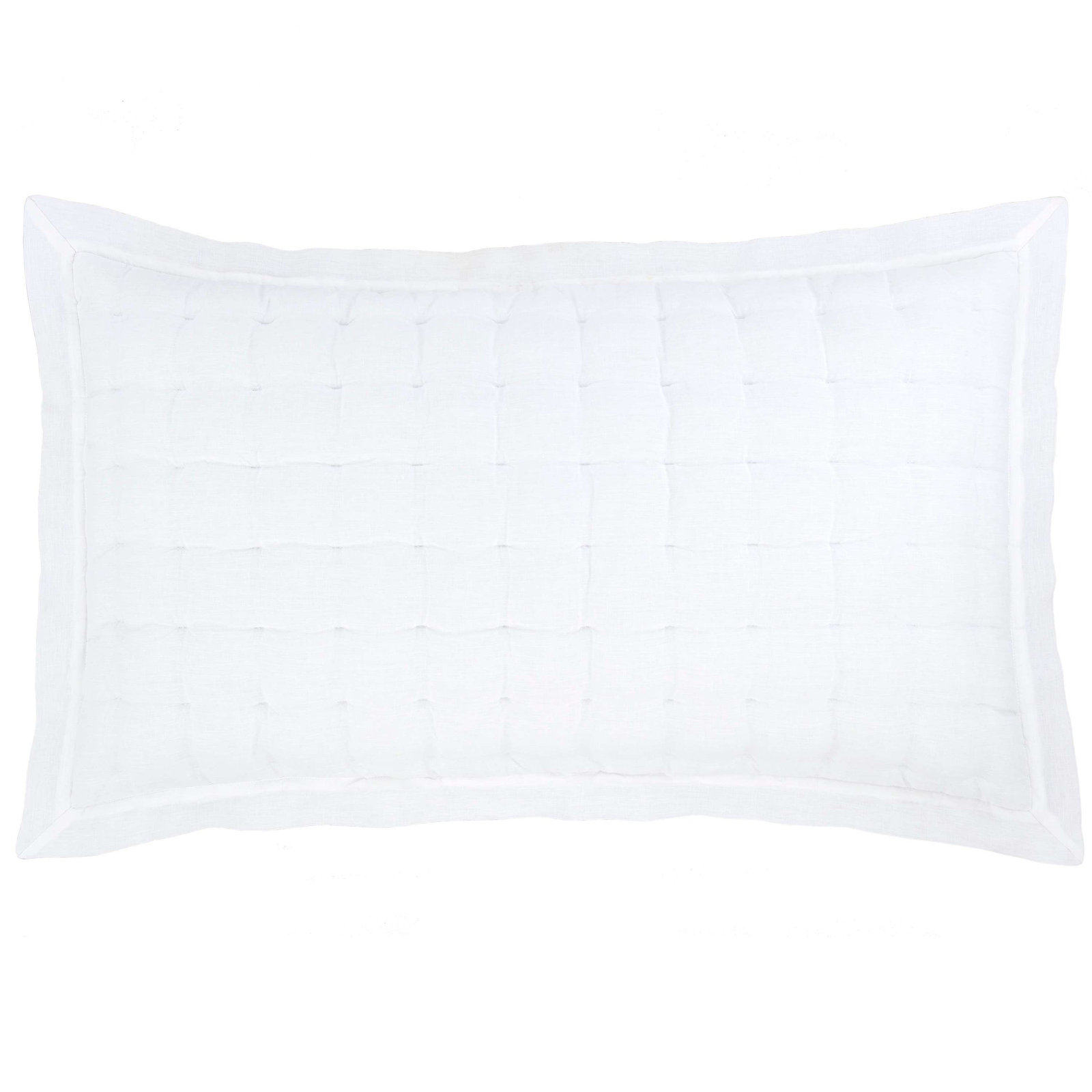 Lush Linen Shams, King, White