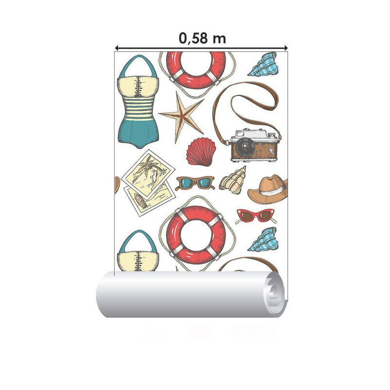 Rouleau de papier peint adhésif L 126 po x l 24 po Edene
