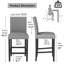 Gurrola 25" H Mid-century Modern Fabric Upholstered Solid Wood Counter Stool with Low Back, Set of 2-876203441