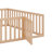 Wooden Floor Bed Frame With Fence and Door-491326508-528826818