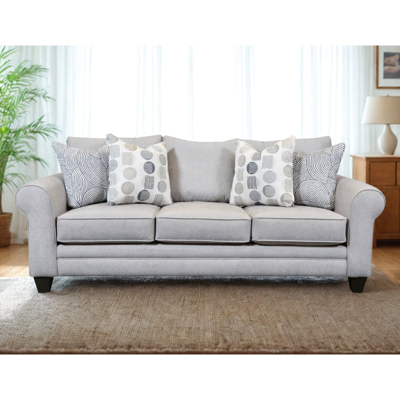 Thyrome Queen Sleep Sofa, Gray/Beige