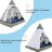 -Shaped Outdoor Sunbed - Gray With Blue Pillows And Cushions Daybed Pillows, Blue, Tent Shape, Adjustable Ground Feet, 700 Lbs Weight Capacity Rich