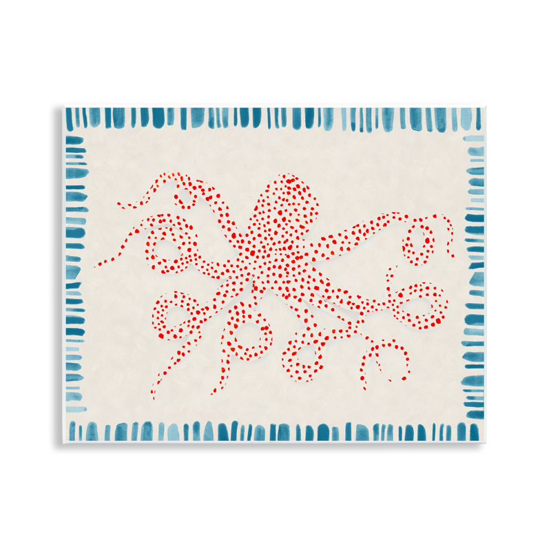 Plaque murale pieuvre à pois pointillés, design par Hannah Dawson
