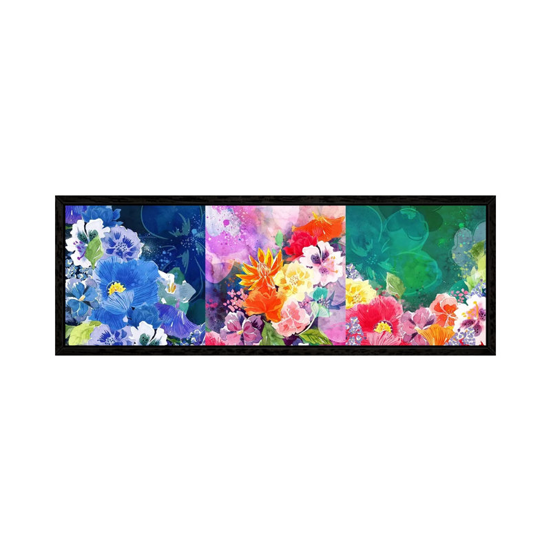 Joyous Blossoms by 5by5collective - Panoramic Gallery-Wrapped Canvas Giclée on Canvas, 30.48 cm H x 91.44 cm W