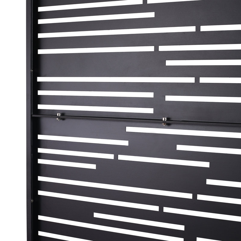 Outdoor & Indoor Privacy Screen Metal Privacy Screen, Black