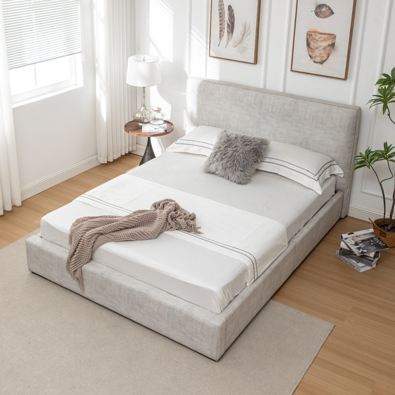 Lit tapissier - Grand, Gris
