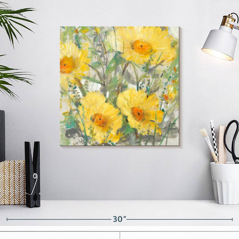 Harnek Yellow Bunch I, 16" H x 16" W