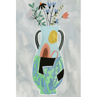 " Collage Vase I " Painting Print