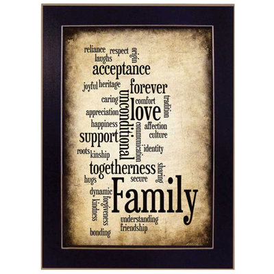 Family I Framed Wall Art for Living Room Home Wall Décor for Bedroom by Susan Ball