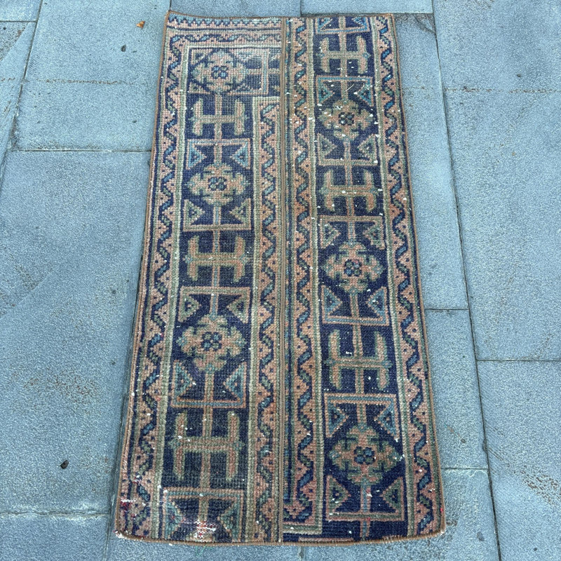 Handmade Traditional Turkish Runner Area Rug- Vintage Wool for Hallway Decoration