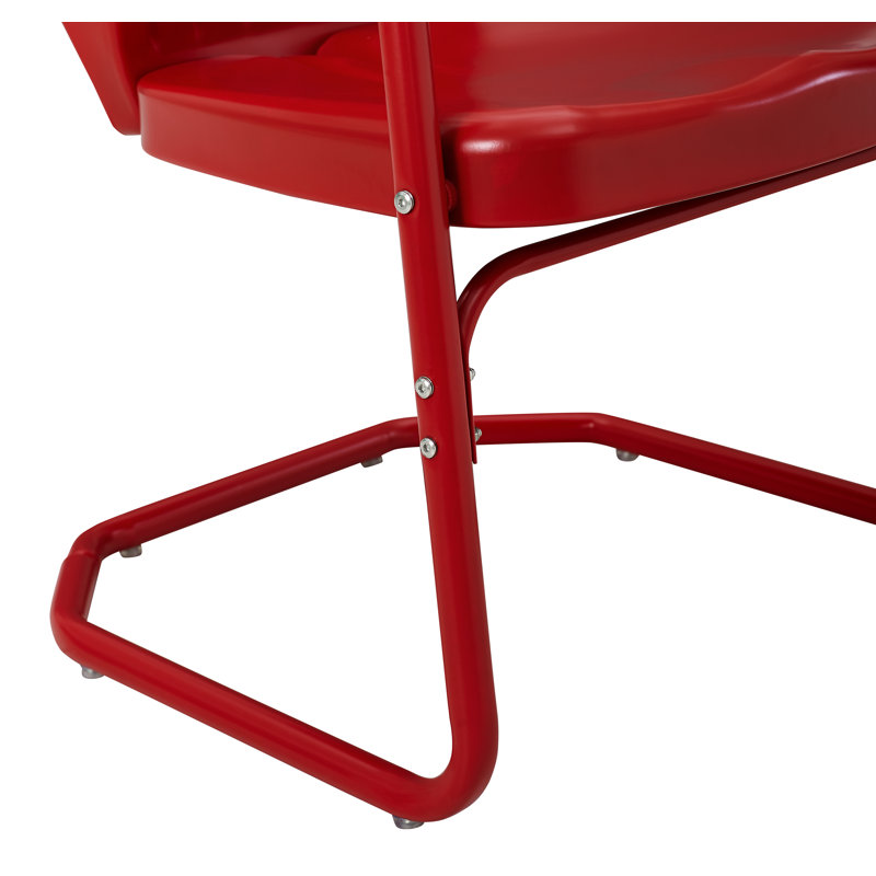 Kasen Outdoor Dining Armchair, Bright Red Gloss