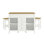Farmstead 3-Piece Kitchen Island And Stool Set In Oak White