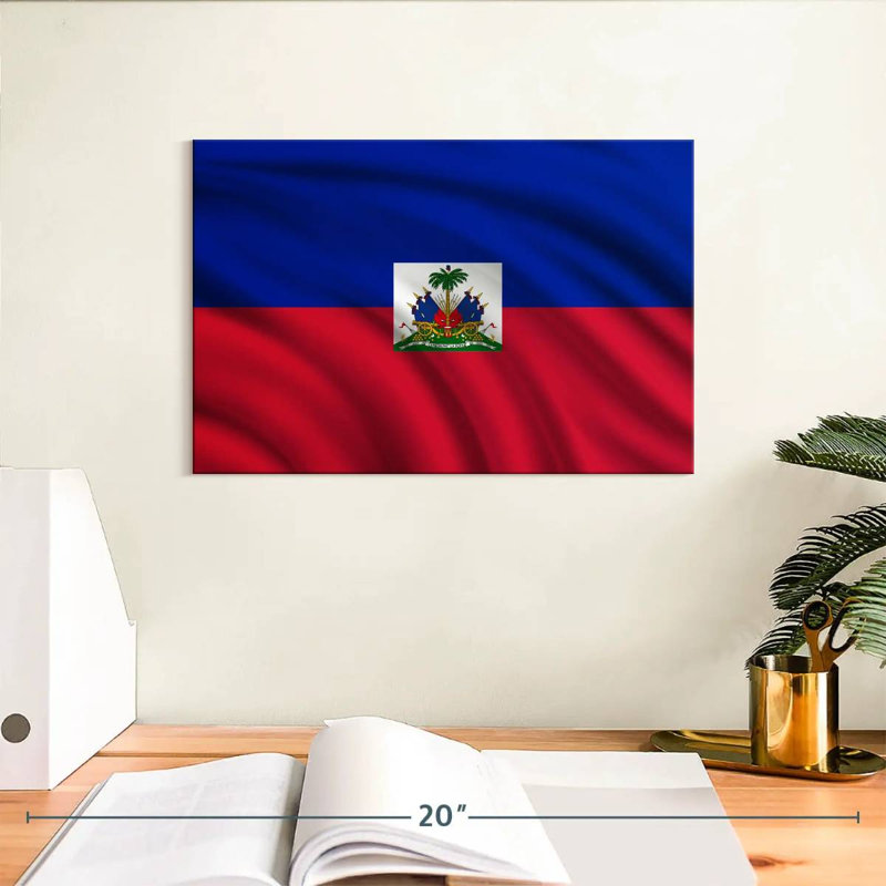 Borges Rippled Haiti Flag, 8" H x 12" W