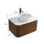 Élégant meuble-lavabo courbé avec lavabo blanc Carrara et porte-serviettes-1478224093-1478224094