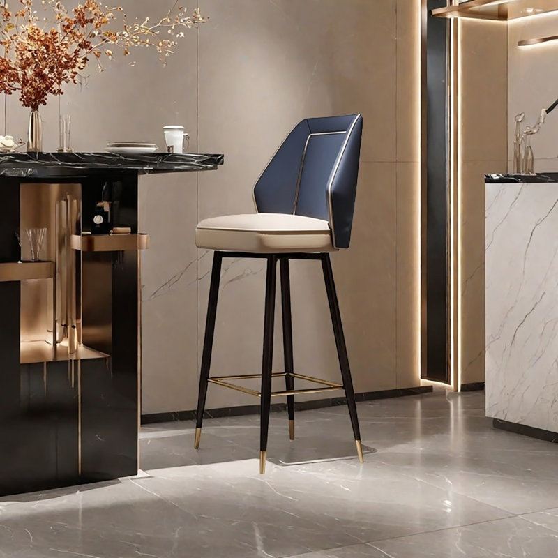Tabouret de bar 40,16 po H-Blue Casual, Bleu, Tabouret de comptoir (assise à une hauteur de 25,